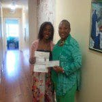 XRepresentative Thompson with student Jillian Washington