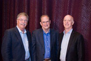 L to R: Panel participants James Gamble Rogers III, Jack Rogers, and Paul Goldberger.