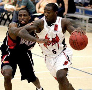 Iren Rainey takes control of the ball during an IBL game - May 2012.