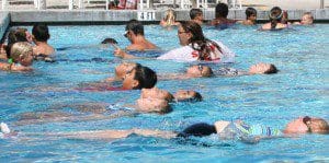  Tens of thousands of people on five continents united to splash and flutter-kick their way to a fourth consecutive attempt to break the Guinness World Record™ and to help combat childhood drowning. City of St. Cloud hosted 123 participants for The World’s Largest Swimming Lesson™ at the Chris Lyle Aquatic Center June 18. (Photo: City of St. Cloud)