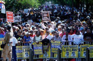 Crowds rally at the Lincoln Memorial in Washington to commemorate the 50th anniversary of the 1963 March on Washington Saturday, Aug. 24, 2013. (Photo: ctpost.com/JOse Luis Magana)