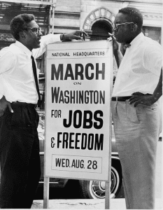 From left: Baynard Rustin, Deputy Director and Cleveland Robinson, Chairman- Administrative Committee (Photo: Orlando Fernandez)