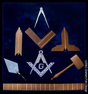 Tools of operative and speculative masonry, as used by the old stonemasons of Mideval times