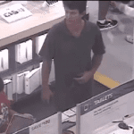 Still surveillance footage of video voyeur (OCSO)