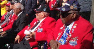 A small group of the last remaining Red Tail Pilots attended the unveiling of a monument in their honor, on November 11, 2013, at the Orlando Science Center, 777 Princeton Street, Orlando. (Photo: WONO)