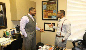  Kappa Accountants.  Akil Yisrael and Allen Knox are co-workers and frat brothers. (Karsceal Turner -WONO).