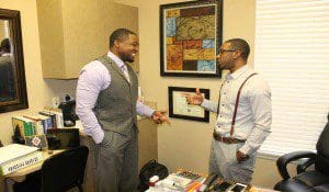  Kappa Accountants.  Akil Yisrael and Allen Knox are co-workers and frat brothers. (Karsceal Turner -WONO).