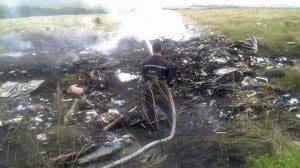 Malaysia Airline wreckage - Twitter Pic. 