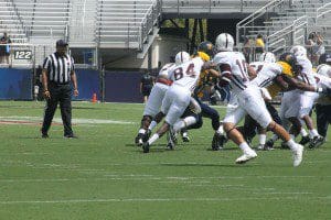 The Aggies were simply too much for the Bulldogs. (Photo credit: K. Turner)