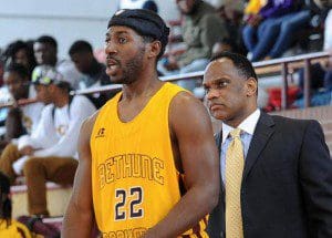 Ricky Johnson and Head Coach Gravelle Craig (Photo courtesy: B-CU Athletics.com)
