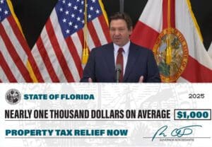 DeSantis property tax rebates Florida