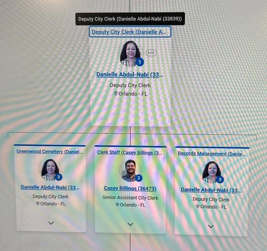 Orlando City Clerk org chart