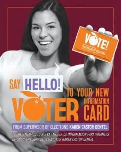 Orange County voter information card